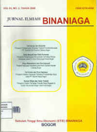 Jurnal Ilmiah BINANIAGA