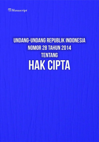 Undang-Undang Republik Indonesia Nomor 28 Tahun 2014 Tentang Hak Cipta