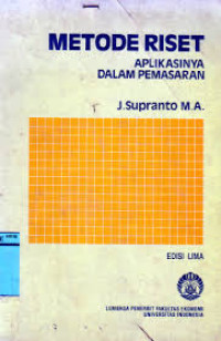 Metode Riset (Aplikasinya Dalama Pemasaran)